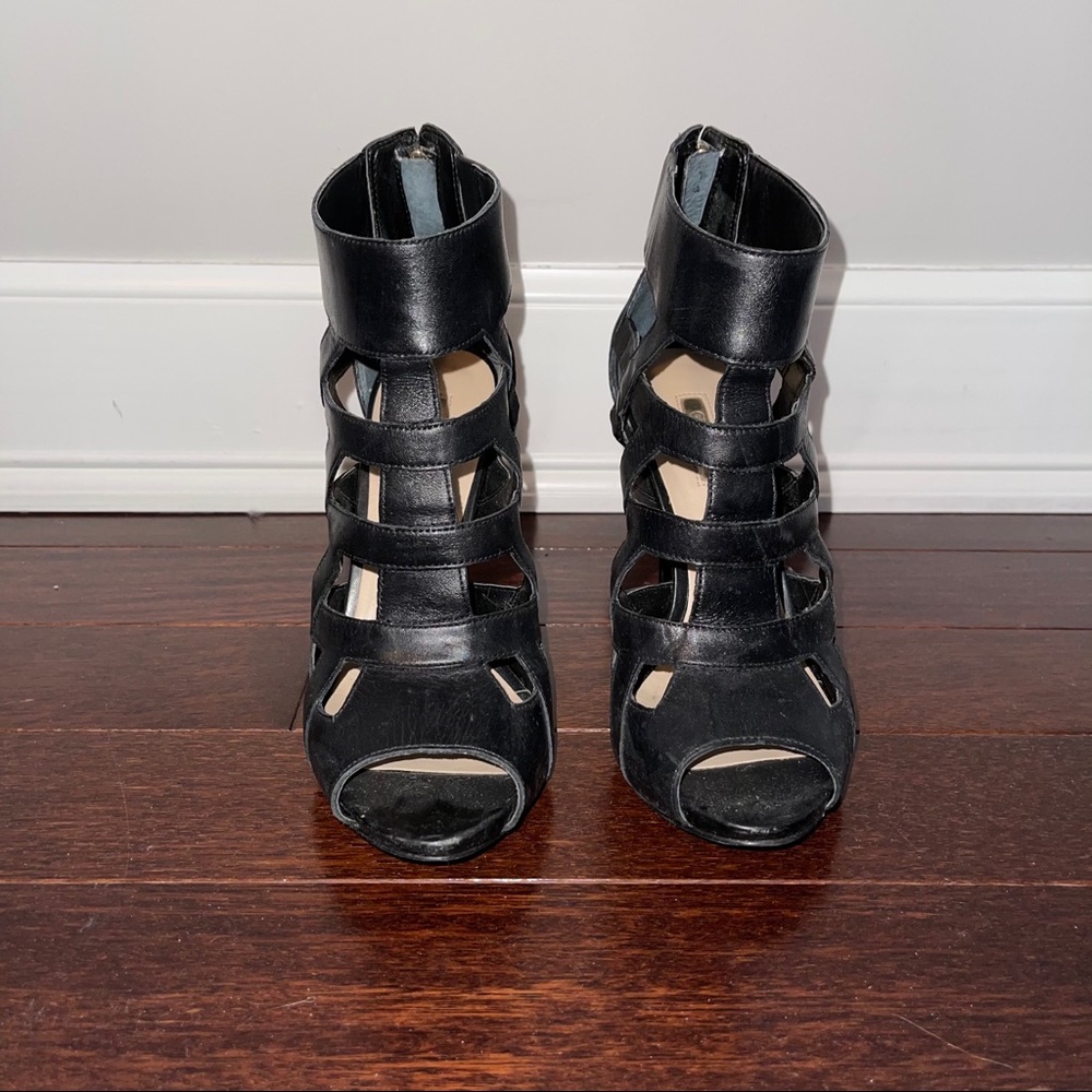Guess Black Cage Sandal Heels
